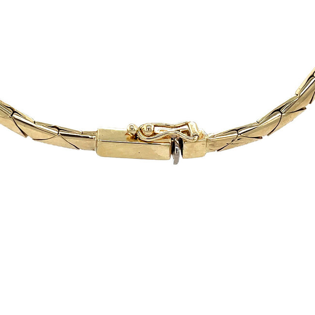 Gouden choker 43 cm 14 karaat