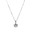 Weißgoldenes Collier mit Entourage-Anhänger 14 Karat