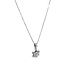 Weißgoldenes Collier mit Entourage-Anhänger 14 Karat