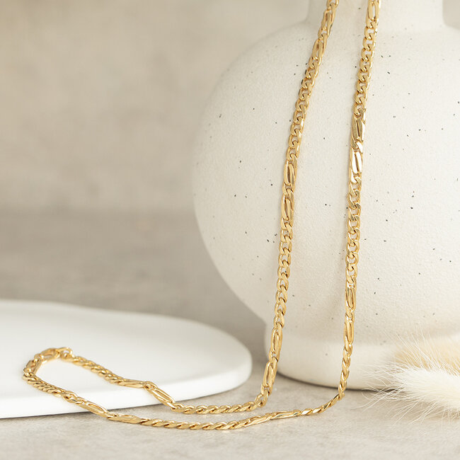 Goldenes Gourmet-Collier 50,5 cm 14 Karat