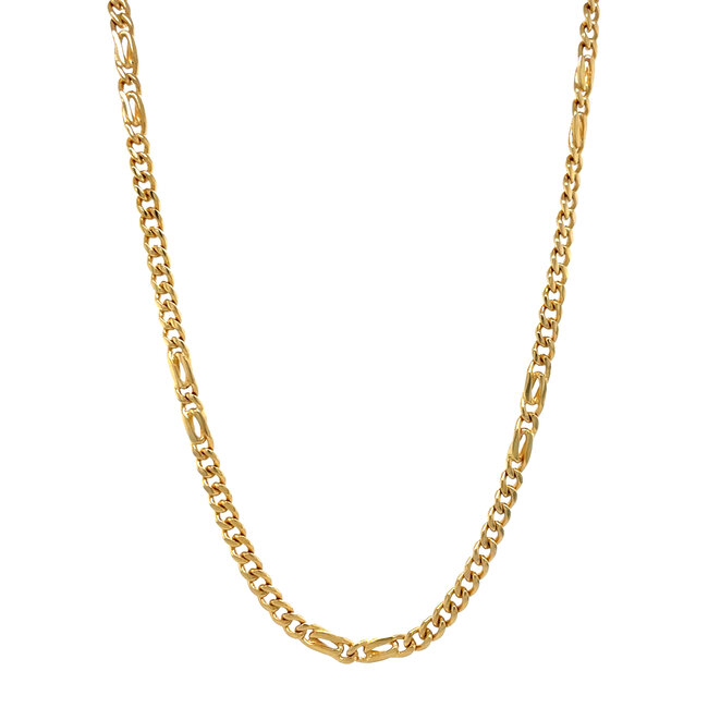 Goldenes Gourmet-Collier 50 cm 14 Karat