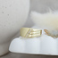 Goldener Siegelring mit Diamant 14 Karat