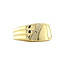 Gold signet ring with diamond 14 karat