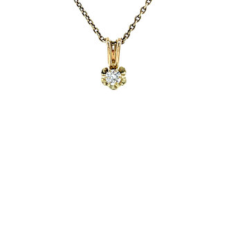 Goldener Solitäranhänger mit 14 Karat Diamant