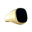 Gouden heren zegelring met onyx 14 karaat