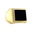 Goldener Herren-Siegelring mit Onyx 14 Karat