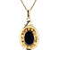Gold garnet pendant 14 carat
