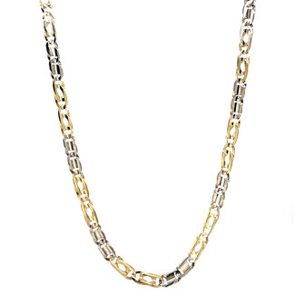 Gouden valkenoog collier 42 cm 14 karaat