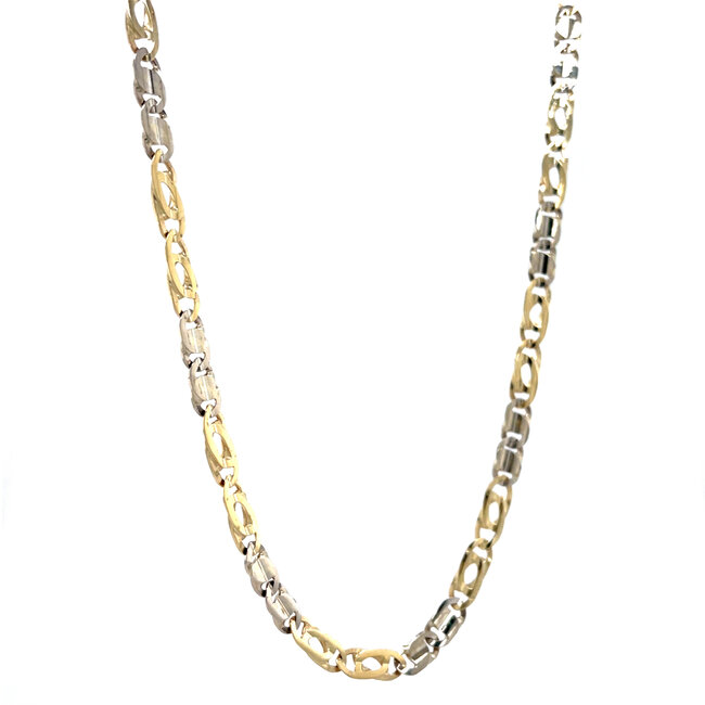 Goldenes Falkenauge-Collier 42 cm 14 Karat