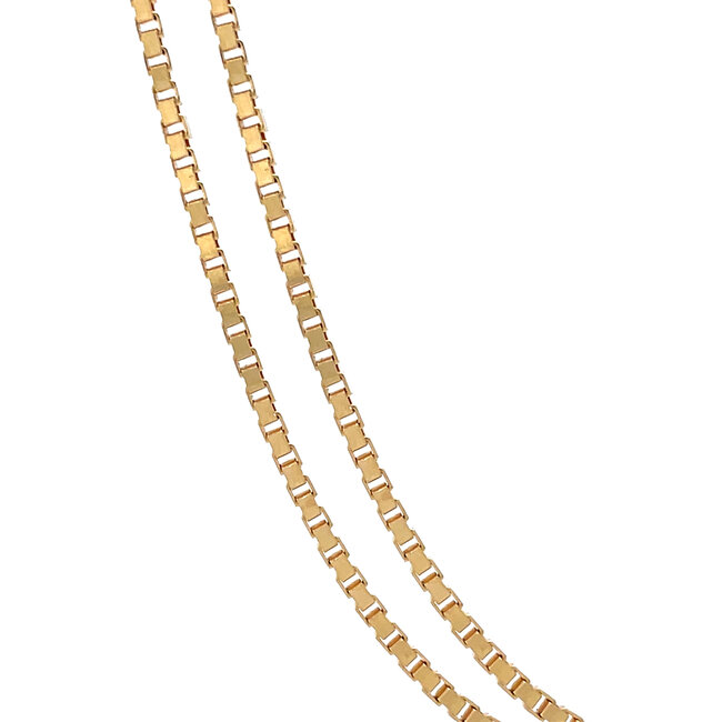 Gouden lengtecollier venetiaan 57 cm 18 karaat