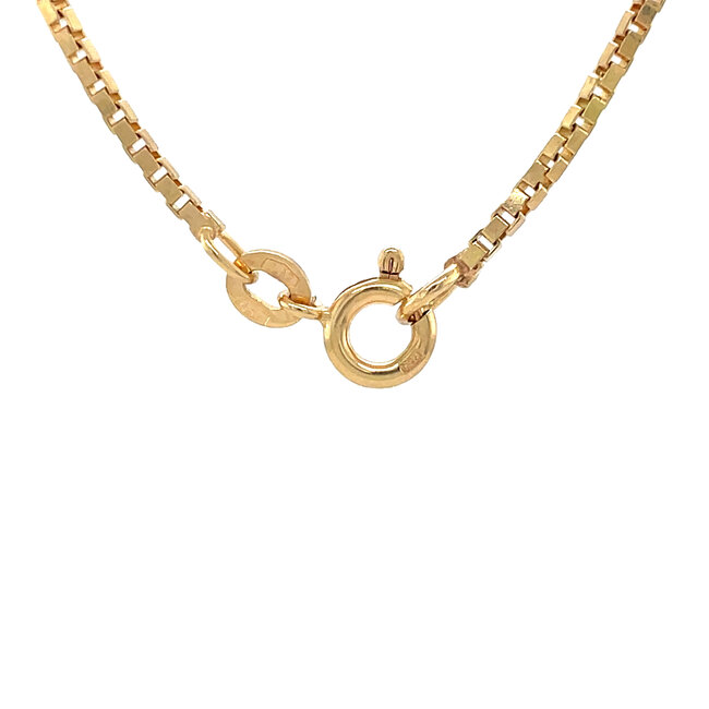 Gouden lengtecollier venetiaan 57 cm 18 karaat