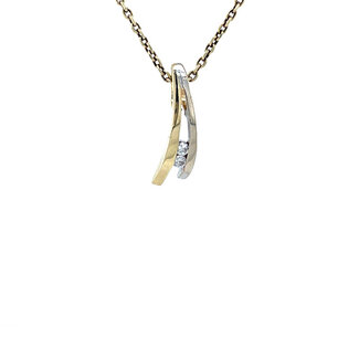 Gold pendant with zirconia 14 karat