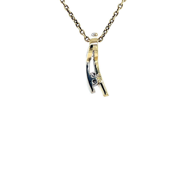 Gouden hanger met zirkonia 14 karaat