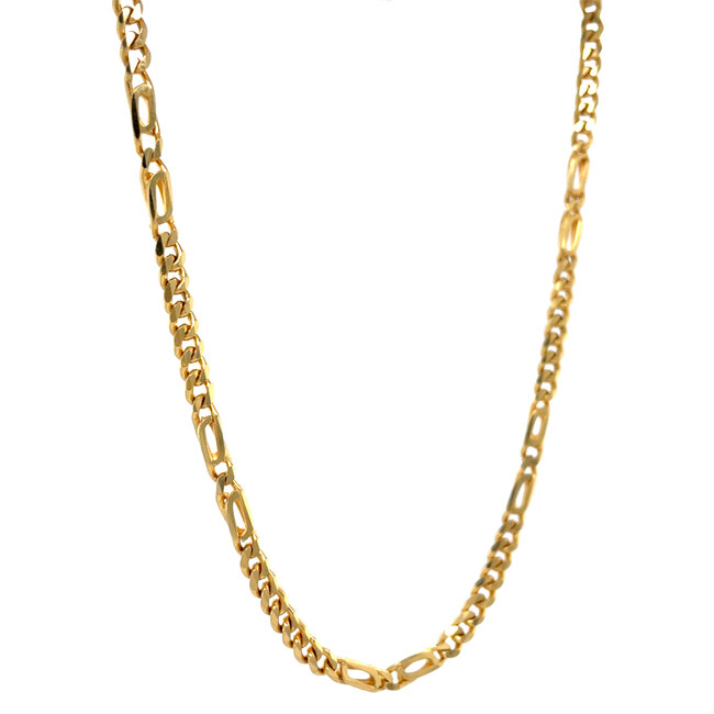 Gold gourmet necklace 50 cm 14 karat
