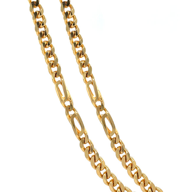 Gold gourmet necklace 50 cm 14 karat
