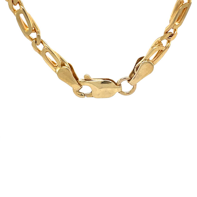 Gold gourmet necklace 50 cm 14 karat