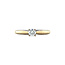 Gold solitaire ring with diamond 14 karat