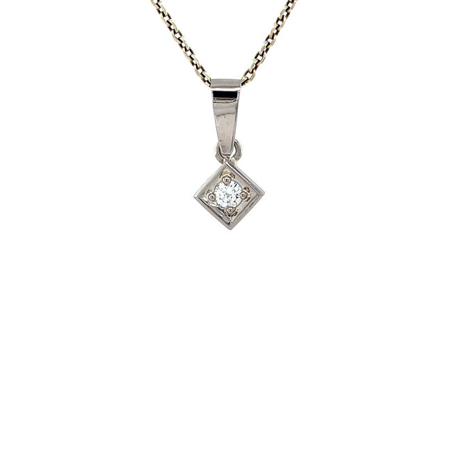 Gold pendant with diamond 14 karat