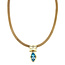 Gouden collier met topaas hanger  45 cm 14 karaat