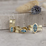 Gouden oorsieraden met topaas 14 karaat