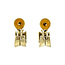 Gouden oorsieraden met topaas 14 karaat