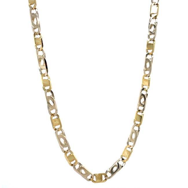 Gouden valkenoog collier 53 cm 18 karaat