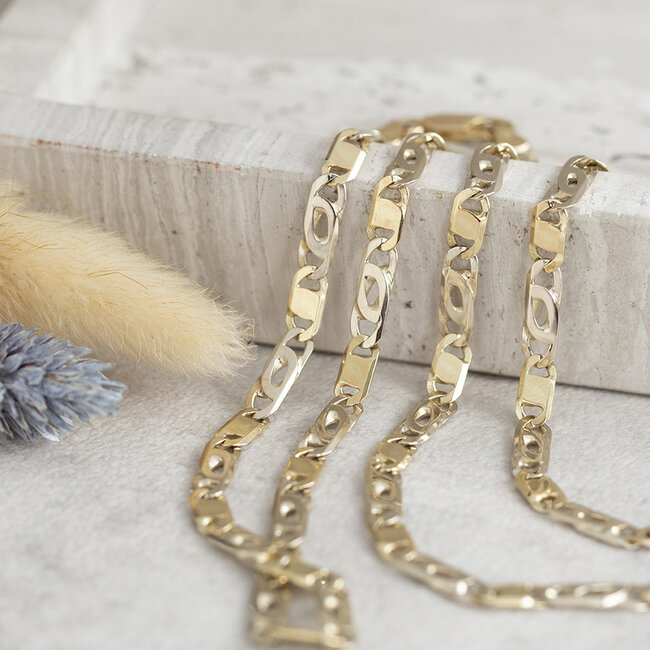 Goldenes Falkenauge-Collier 53 cm 18 Karat