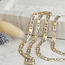 Gouden valkenoog collier 53 cm 18 karaat