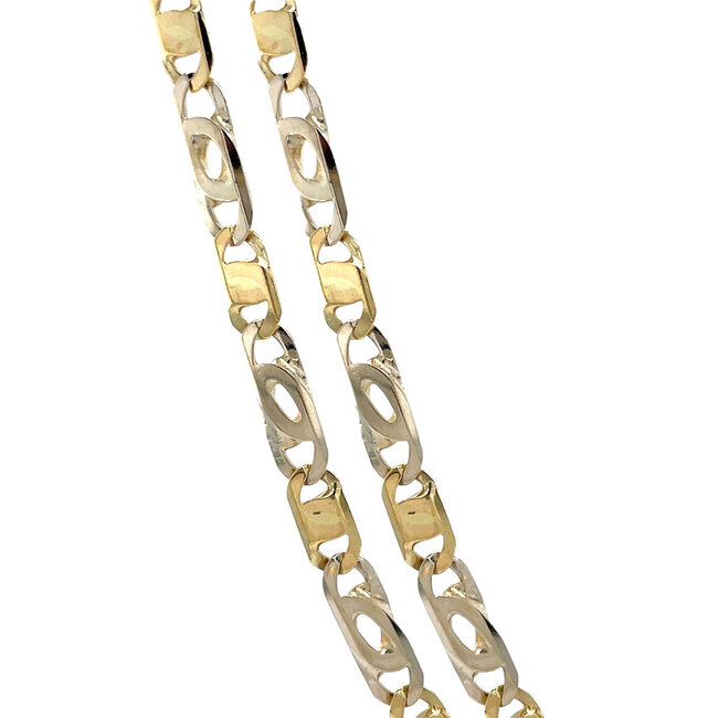 Gouden valkenoog collier 53 cm 18 karaat