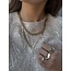 Gouden valkenoog collier 53 cm 18 karaat