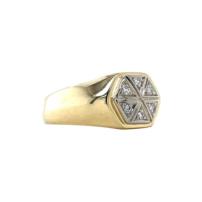 Gouden ring met diamant 14 karaat