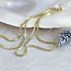 Gouden lengtecollier venetiaan 49.5 cm 14 karaat