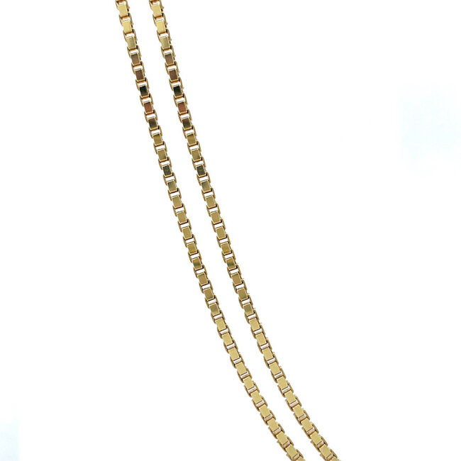 Gouden lengtecollier venetiaan 49.5 cm 14 karaat