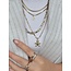 Gouden lengtecollier venetiaan 49.5 cm 14 karaat