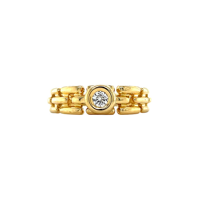 Gouden ring met diamant 18 karaat