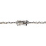 Witgouden armband met diamant 14 karaat