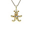 Gouden hanger beer met diamant 14 karaat