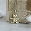 Gouden hanger beer met diamant 14 karaat