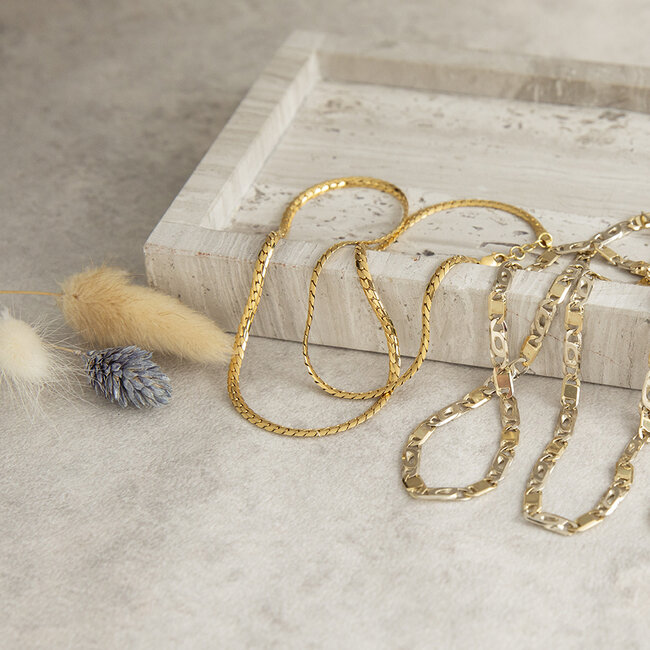 Goldenes Gourmet-Choker 46 cm 14 Karat