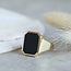 Gouden zegelring met onyx 14 karaat
