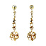 Gouden oorstekers met hanger 14 karaat