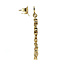 Gold stud earrings with pendant 14 carats