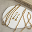Gold stud earrings with pendant 14 carats