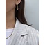 Gold stud earrings with pendant 14 carats