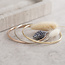 White gold smooth bangle 14 carat
