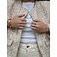 White gold smooth bangle 14 karat