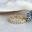 Tricolor goldener Rolex-Ring 14 Karat