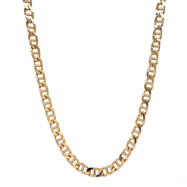 Gouden dubbele anker collier 50.5 cm 14 karaat
