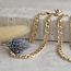 Gouden dubbele anker collier 50.5 cm 14 karaat