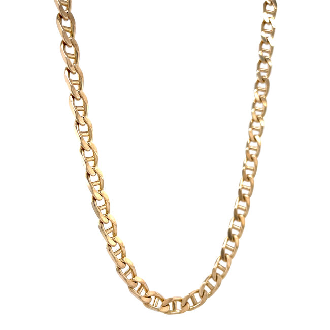 Gold double anchor necklace 50.5 cm 14 karat